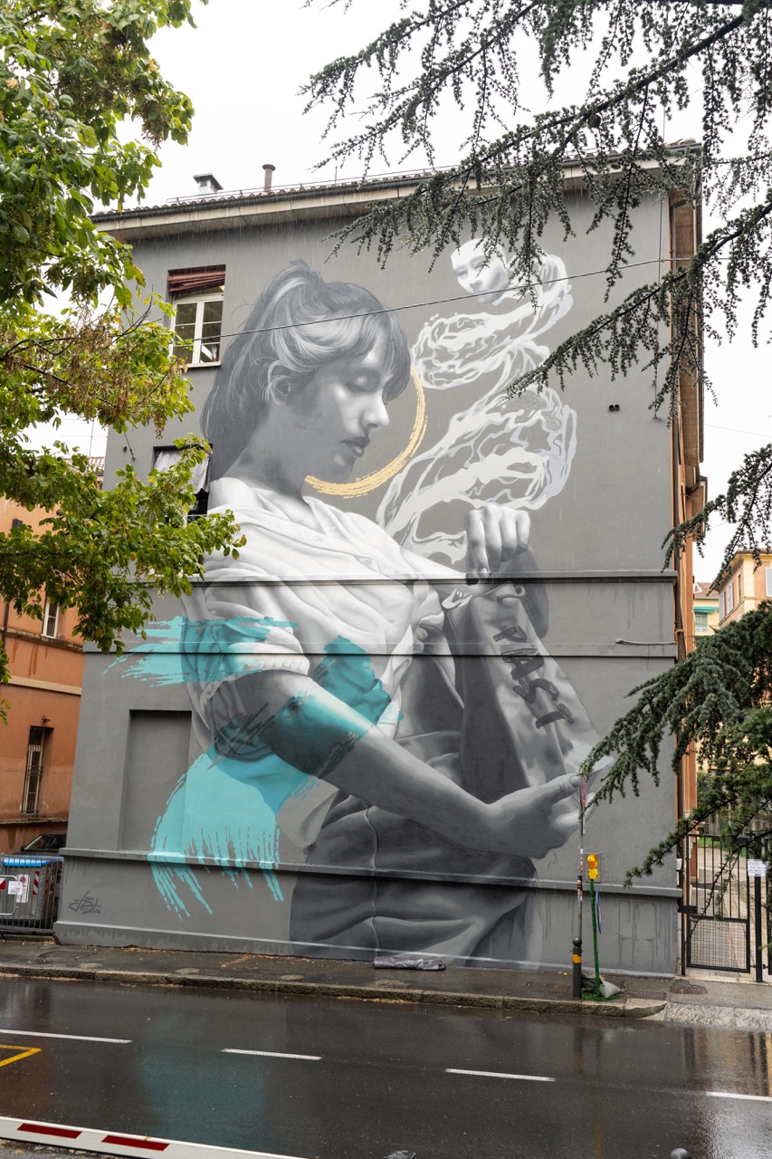 Oltre il muro, il murale che l'artista JDL regala alla città di Bologna