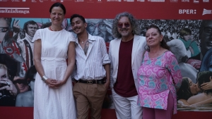 La regista Caroline von der Tann e gli attori de Il Vangelo secondo Ciretta