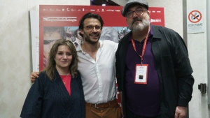 Prima della fine. Gli ultimi giorni di Enrico Berlinguer - il regista Samuele Rossi con i direttori artistici di Biografilm Chiara Liberti e Massimo Benvegnù