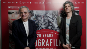 Il regista Olivier Assayas e l'attore Micha Lescot per Hors du temps