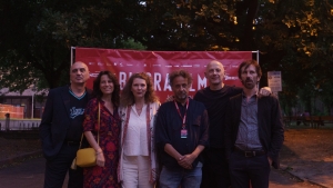 Le Macabre Rock Club - La famiglia del rock italiana il regista Luca Busso, la produttrice Ines Vasiljevic, il produttore Daniele Gentili, e i protagonisti Stefano Sardo e Cristiano Godano 