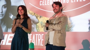 Non riattaccare - la protagonista Barbara Ronchi e il regista Manfredi Lucibello