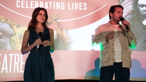 Non riattaccare - la protagonista Barbara Ronchi e il regista Manfredi Lucibello